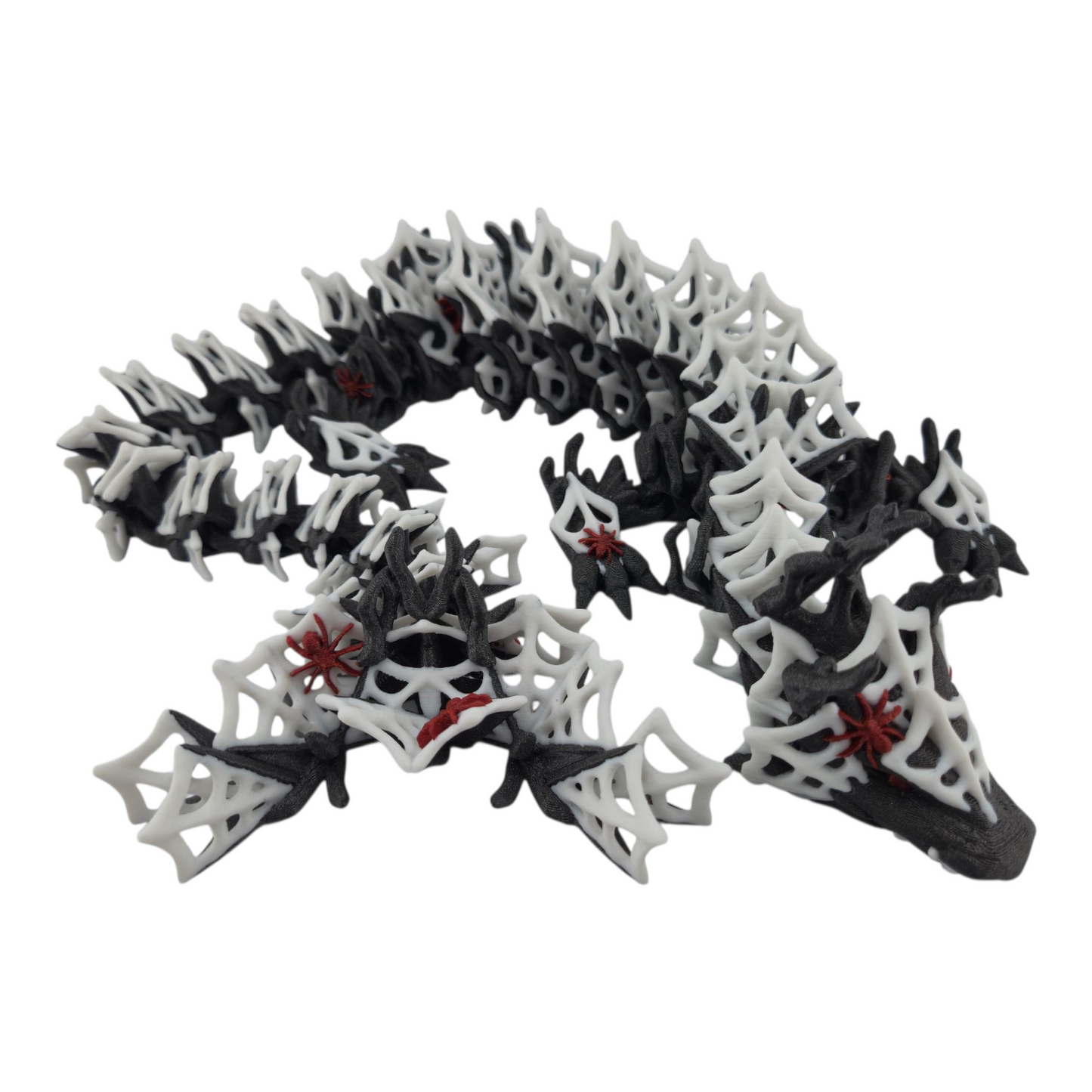 Wicked Dragon – Articulated 3D Printed Fantasy Figurine | Spider Web Halloween Collectible by Cinderwing3D