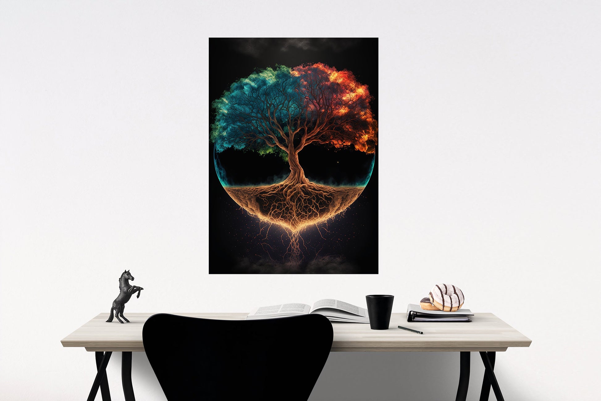 Tree of Life Art Print - Vibrant and Psychedelic Digital Art, 11x17 Inches