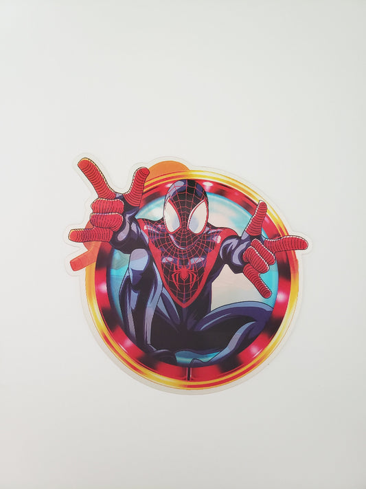 Spider Power, Peeker Sticker, 3D Lenticular Car Sticker, Motion Sticker, Anime Sticker