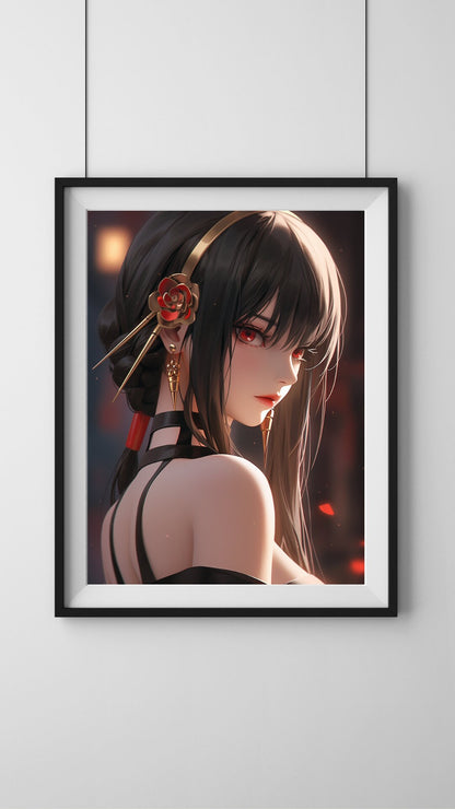 Assassin's Blush, Art Print, Anime Poster, Waifu, Anime Print