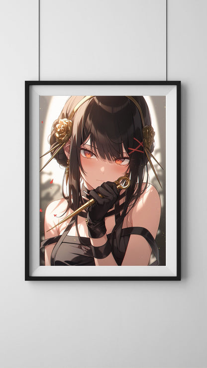 Assassin's Blush, Art Print, Anime Poster, Waifu, Anime Print