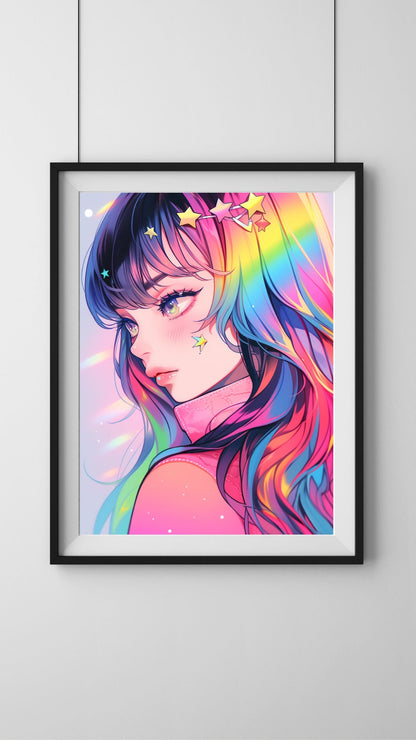 A Colorful Dream: The Spectrum Muse Art Print