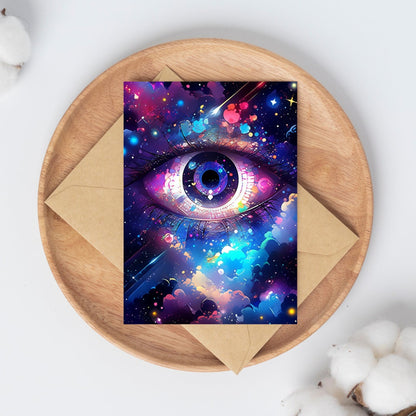 Celestial Gaze - Cosmic Eye Art Print - Original Poster - Illustration Print Wall Art - Home Decor