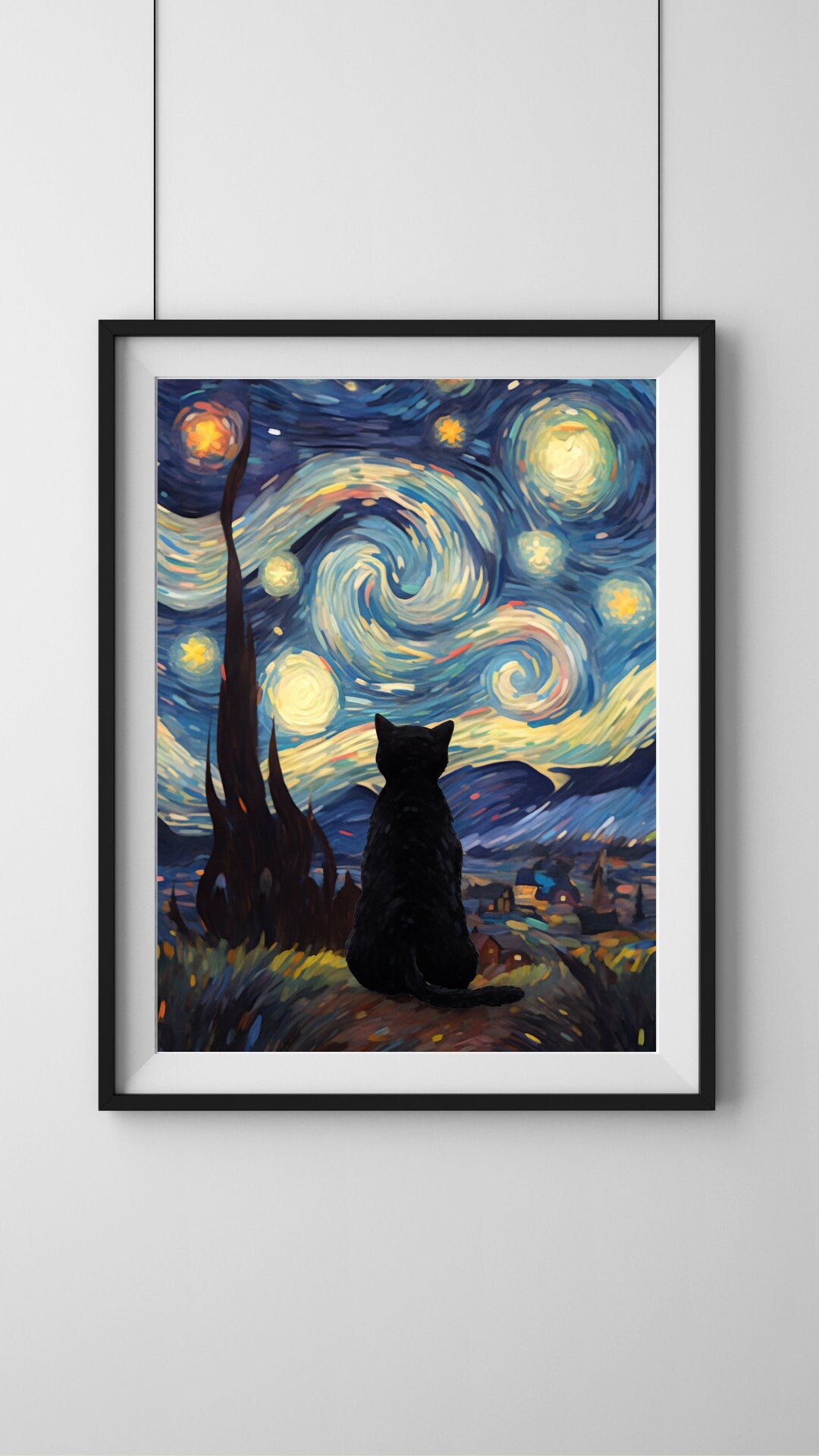 Cat Wishes - Art Print, Cat Lover Gift