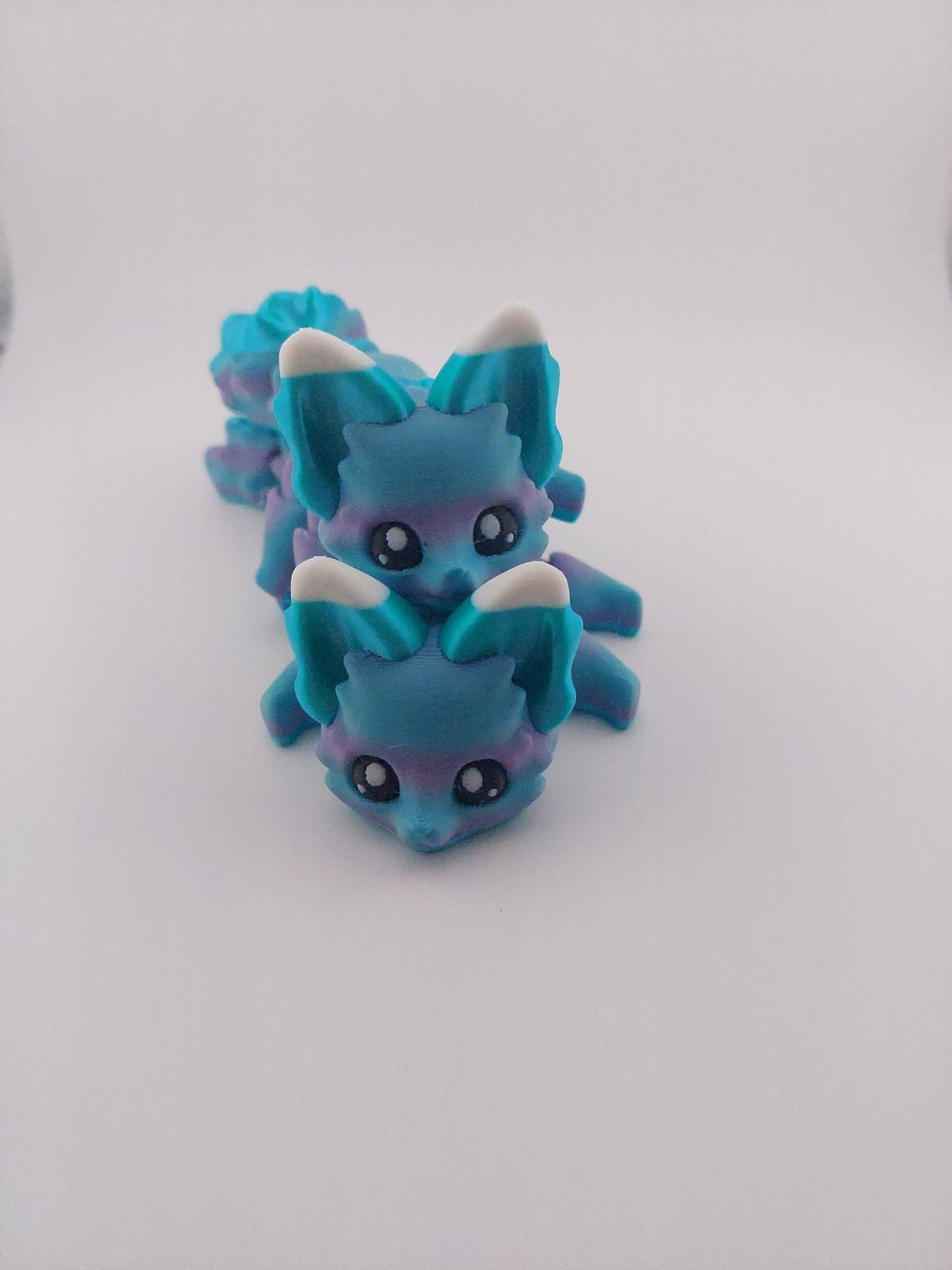 Maddie The Mermaid Flexi Fox 7.5 Inches - 3D Printed Fidget Fantasy Creature - Authorized Seller - Articulated