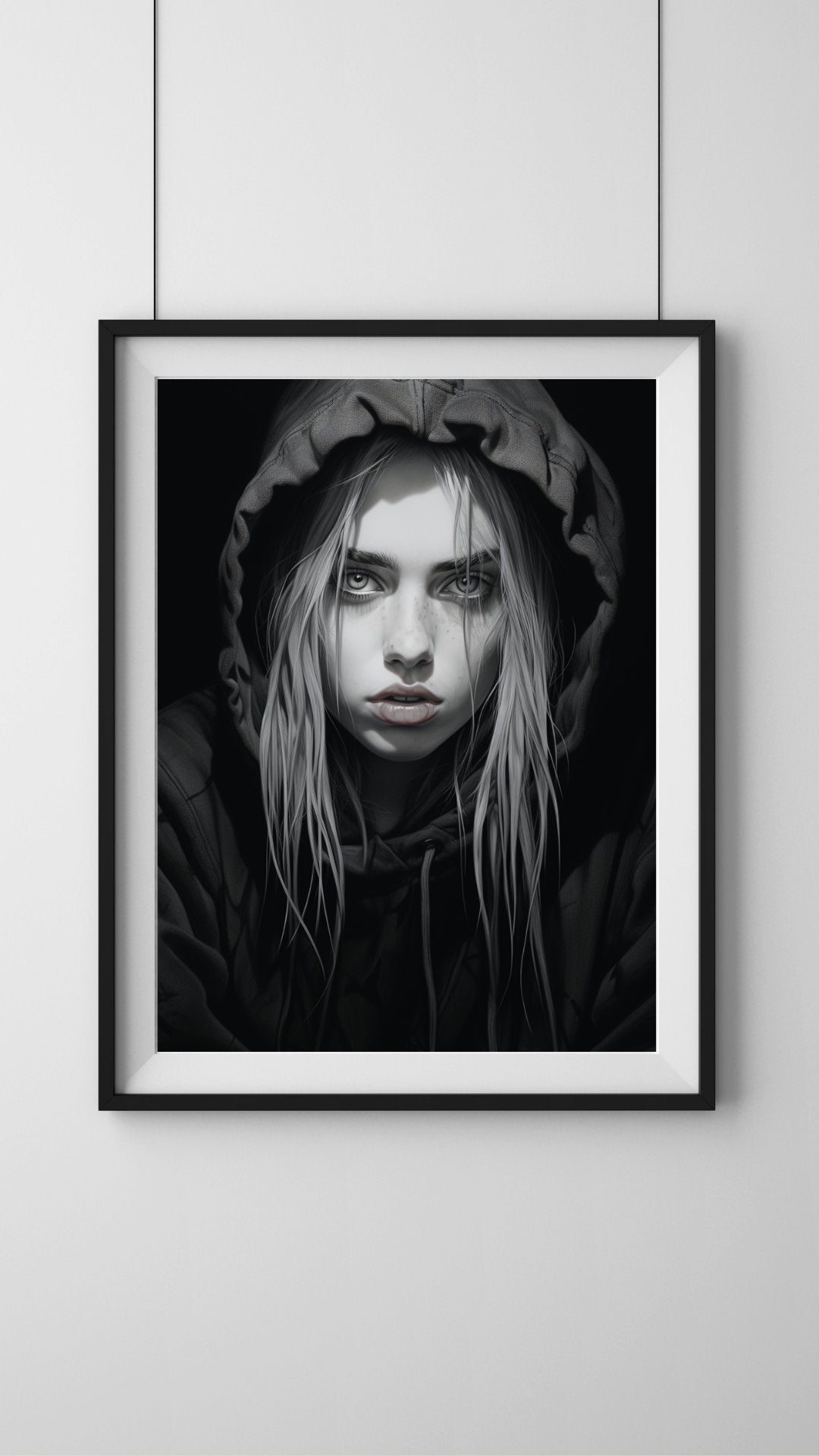 Monochrome Muse Art Print - Frame Not Included