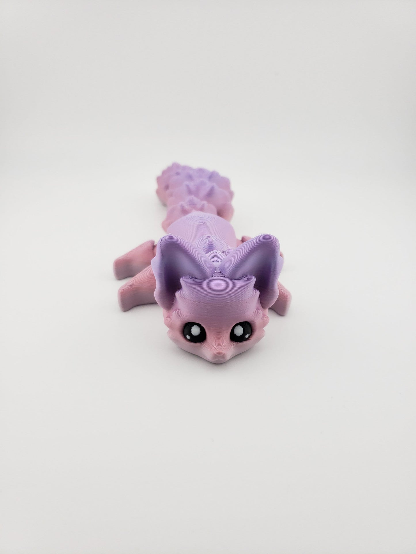Articulated Cute Flexi Fox 7.5 Inches - 3D Printed Fidget Fantasy - Customizable Colors - Authorized Seller - Articulated Desk Buddy