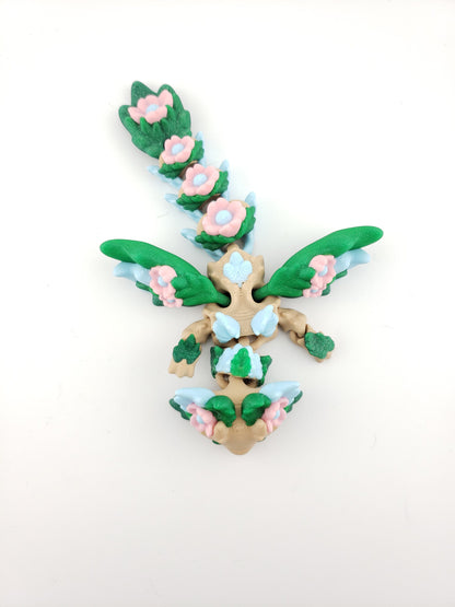 Articulated Cute Flexi Custom Kosha Dragon - 3D Printed Fidget Fantasy - Authorized Seller - Articulated Desk Buddy