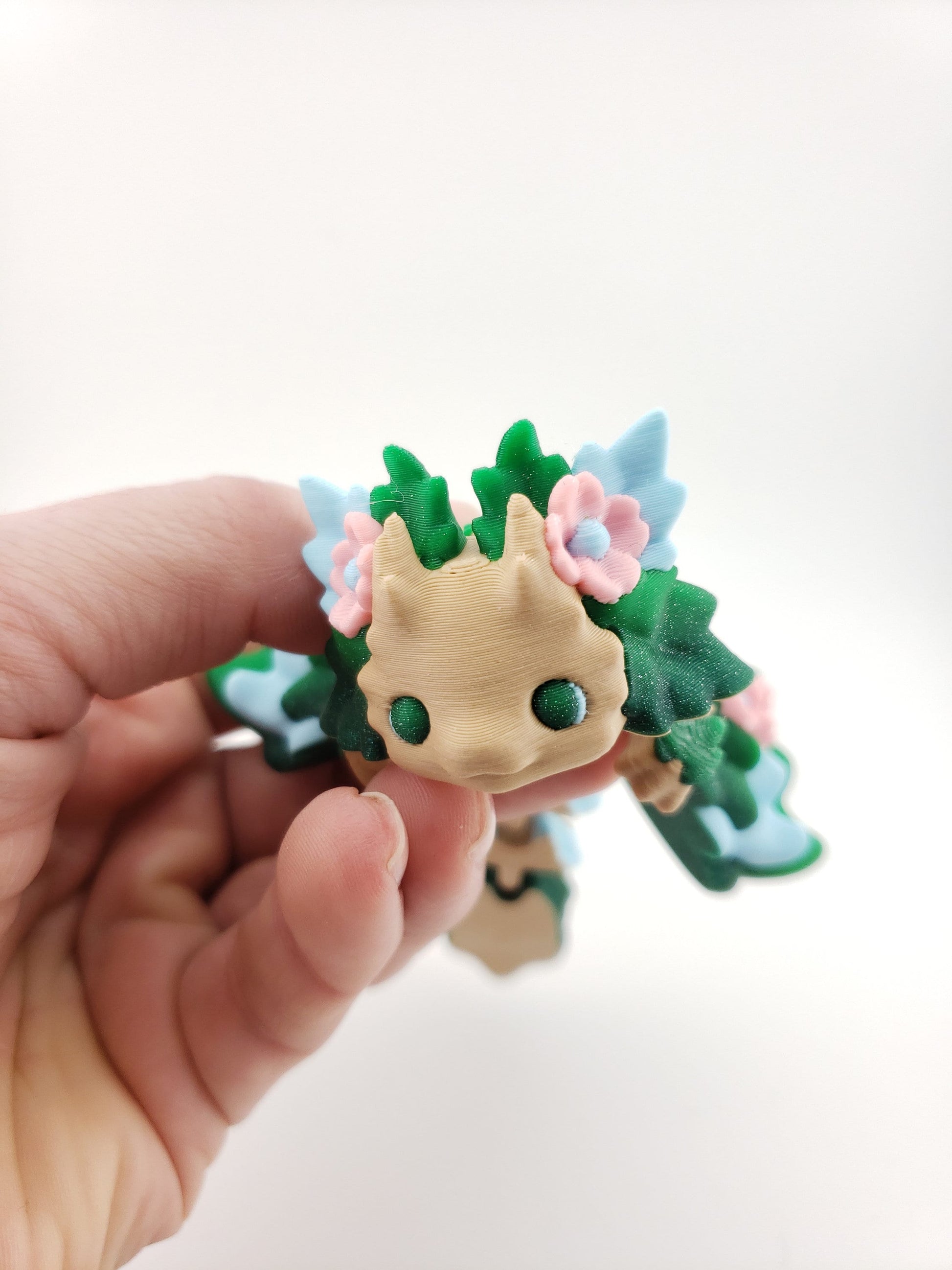 Articulated Cute Flexi Custom Kosha Dragon - 3D Printed Fidget Fantasy - Authorized Seller - Articulated Desk Buddy