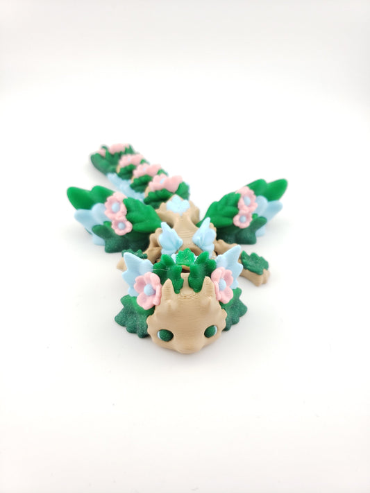 Articulated Cute Flexi Custom Kosha Dragon - 3D Printed Fidget Fantasy - Authorized Seller - Articulated Desk Buddy