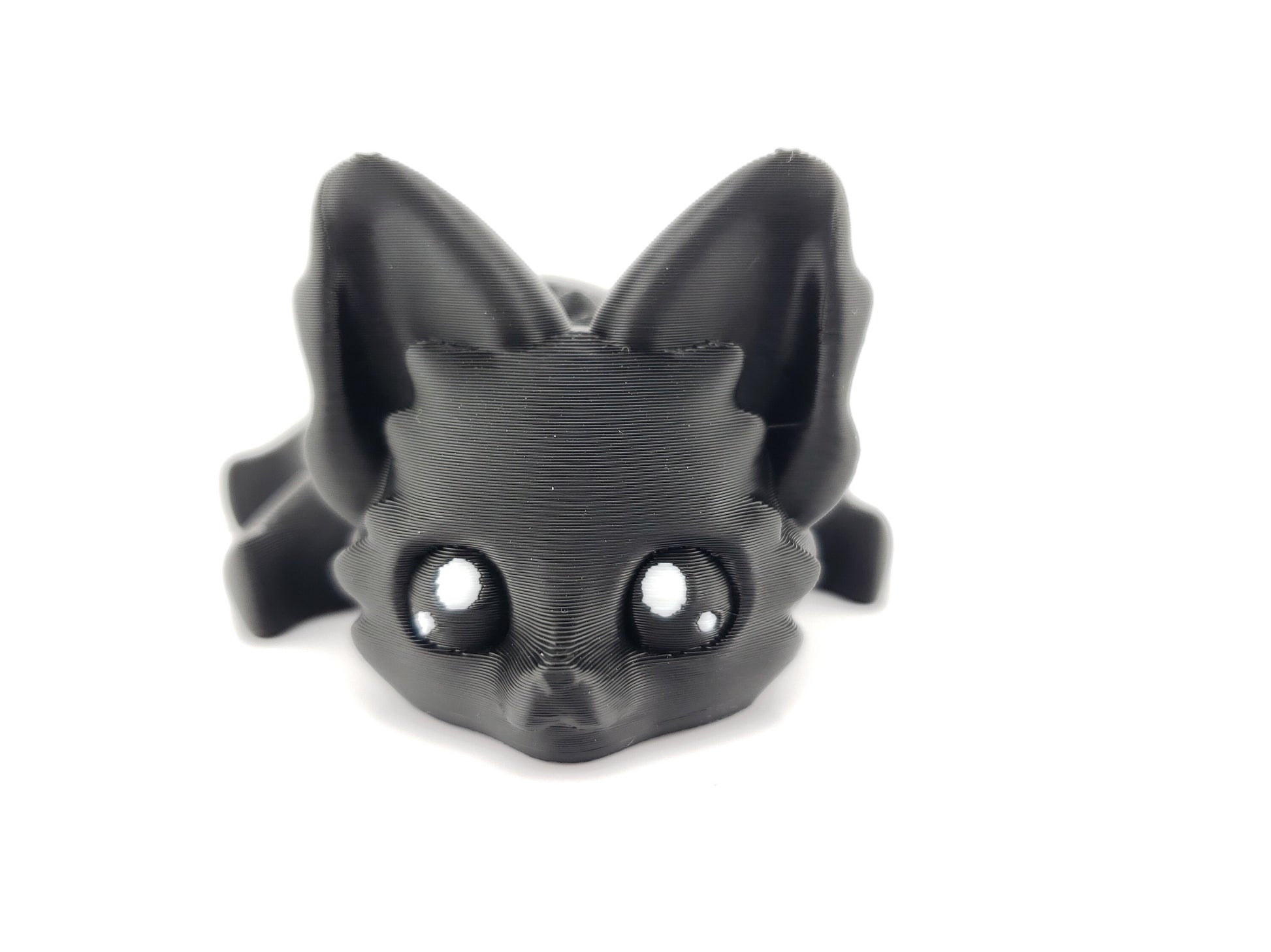 Articulated Cute Galaxy Black Flexi Fox 7.5 Inches - 3D Printed Fidget Fantasy - Authorized Seller - Articulated Desk Buddy