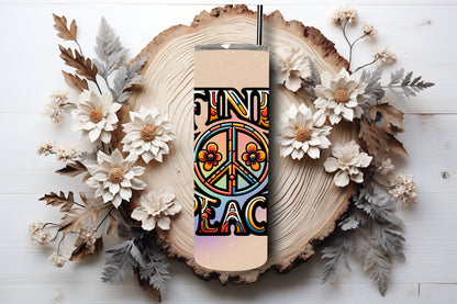 Hippie Harmony Quest Tumbler - Positive Travel Cup for Serenity Seekers