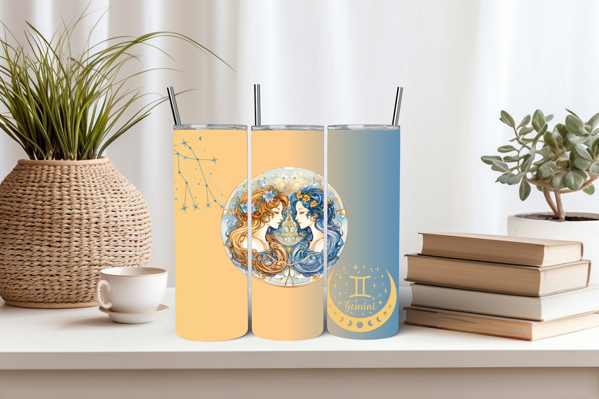 Twins of the Zodiac Gemini 20 oz Tumbler - Astrological Sign Travel Cup