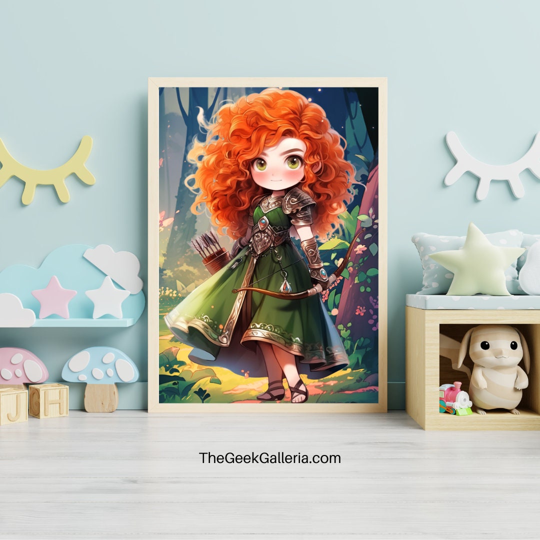 Highland Archer: Chibi Warrior Princess Art Print