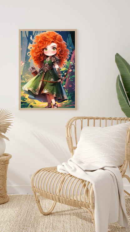 Highland Archer: Chibi Warrior Princess Art Print