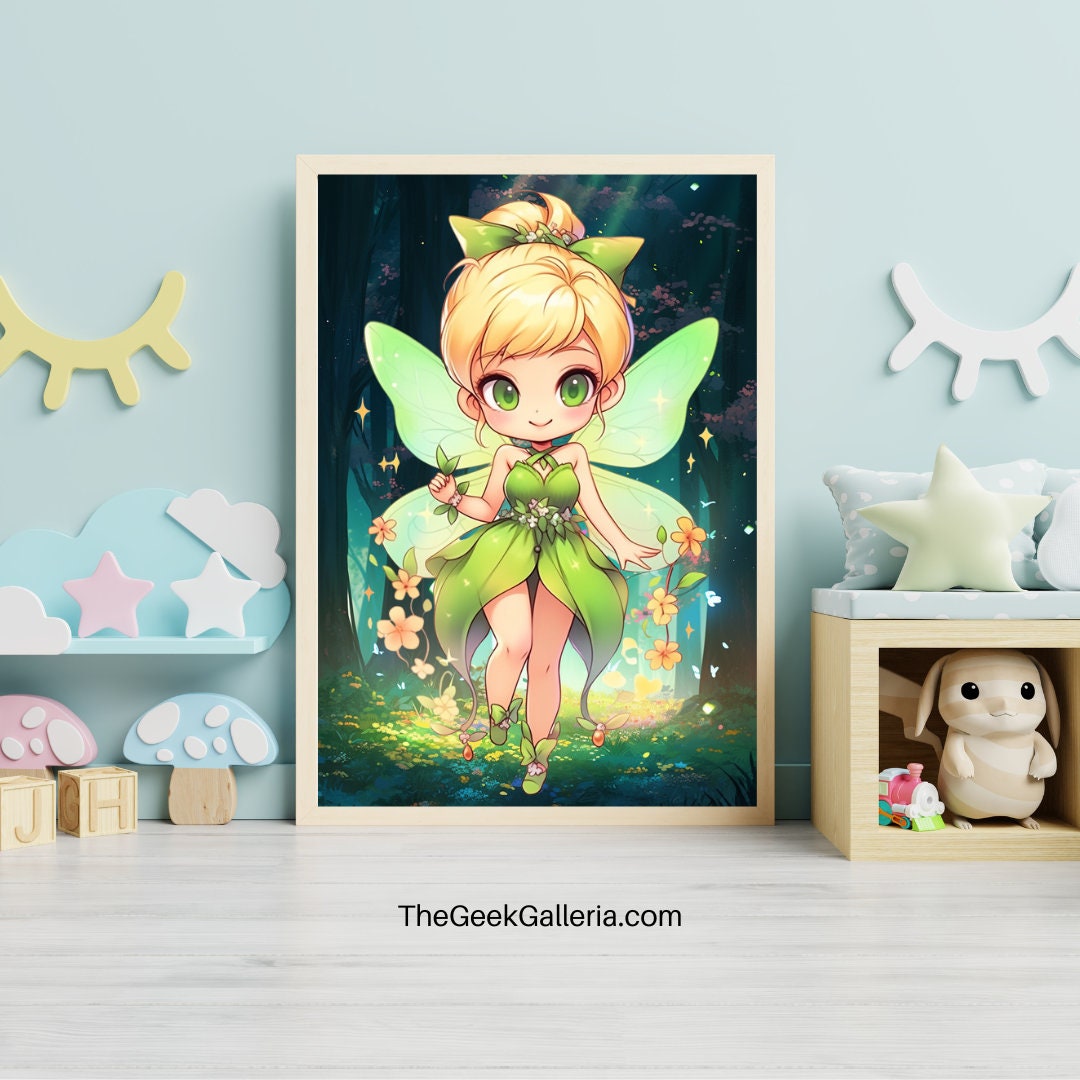 Pixie Dust Magic: Chibi Fairy Art Print - Wall Decor Poster