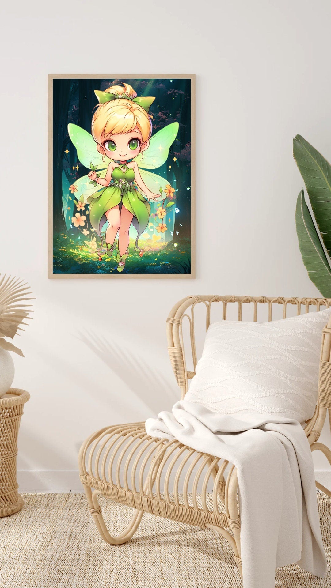 Pixie Dust Magic: Chibi Fairy Art Print - Wall Decor Poster