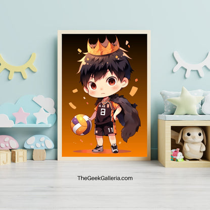 Ace Setter: Chibi Volleyball Prodigy Art Print