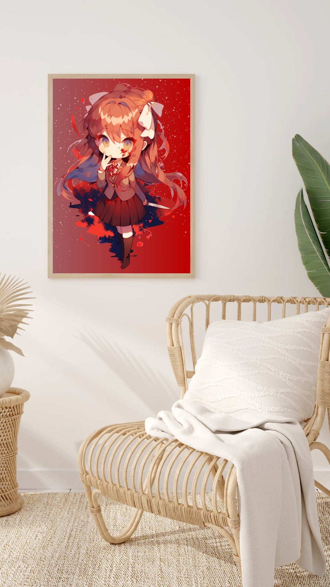 Crimson Reveal: Chibi Club Leader Unveiled Art Print