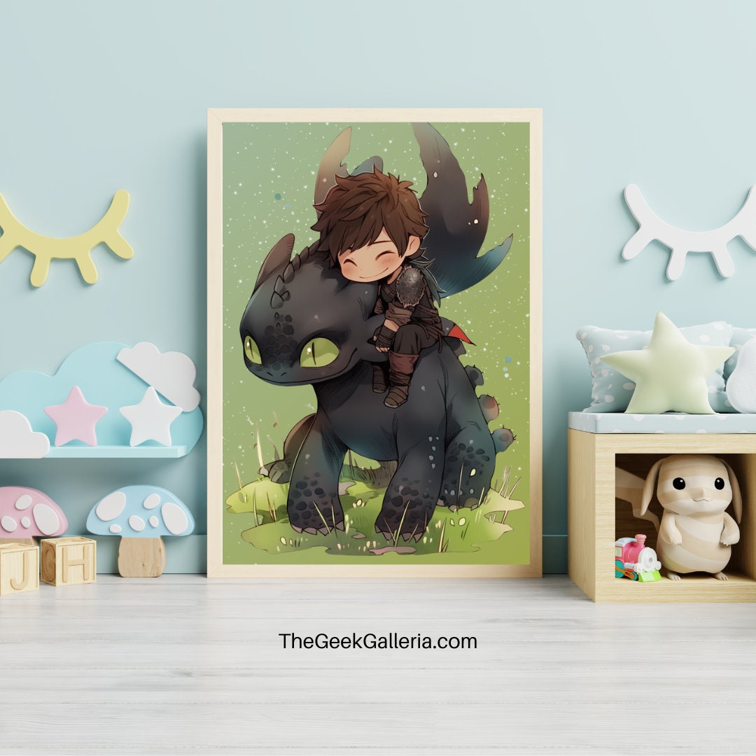 Skybound Friends: Chibi Dragon Rider Art Print