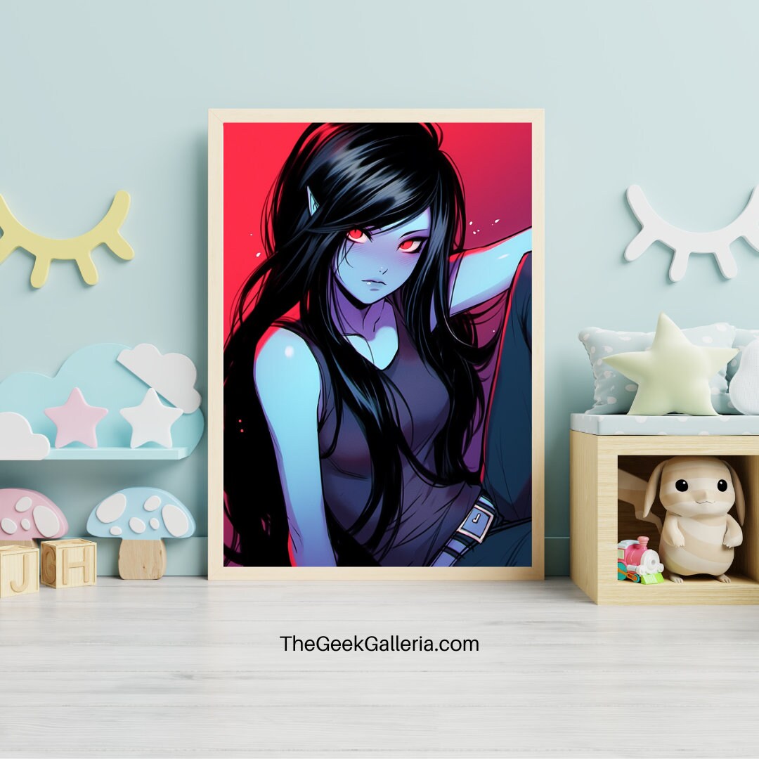 Midnight Melodies: Chibi Vampire Queen Art Print