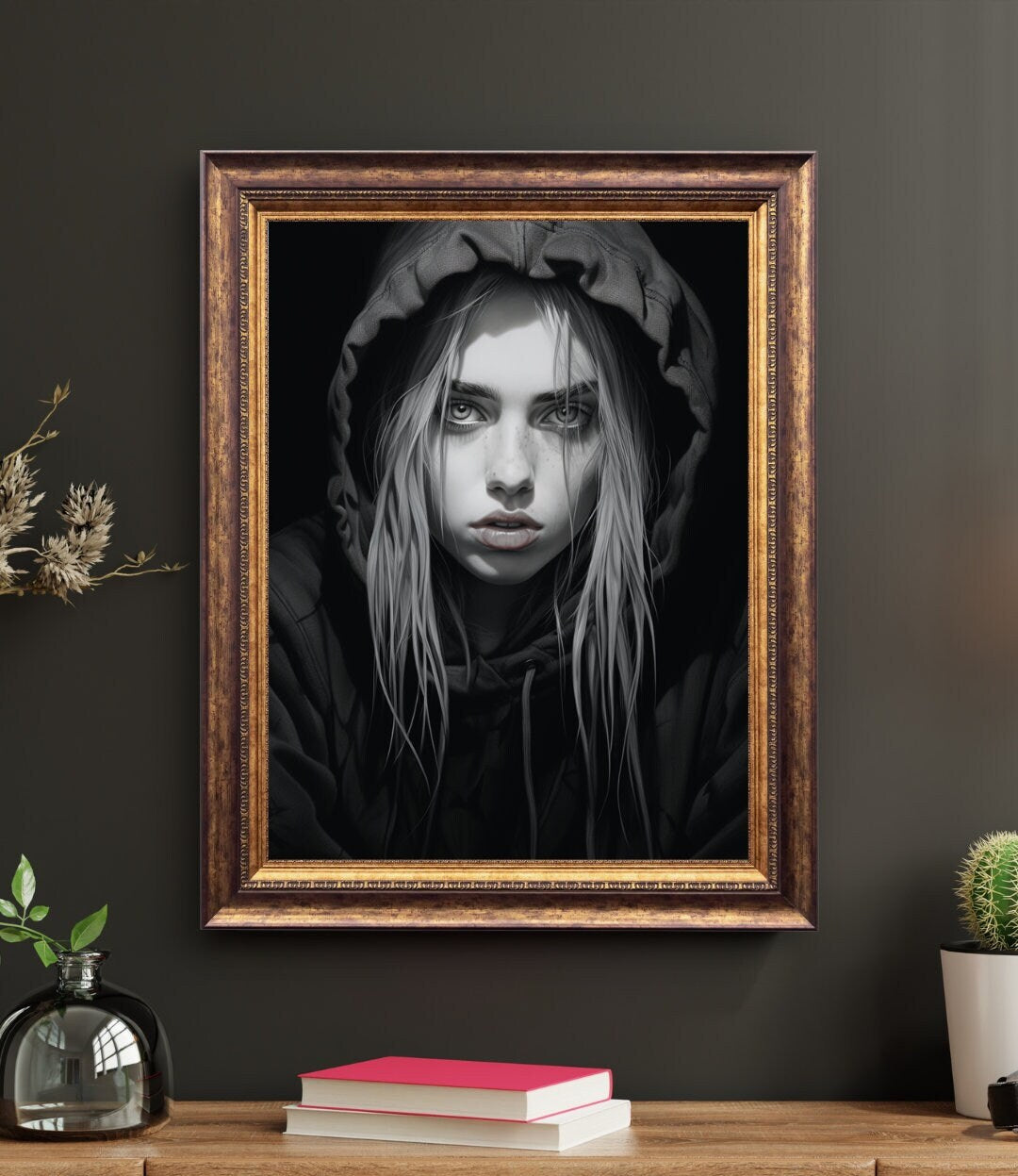 Monochrome Muse Art Print - Frame Not Included