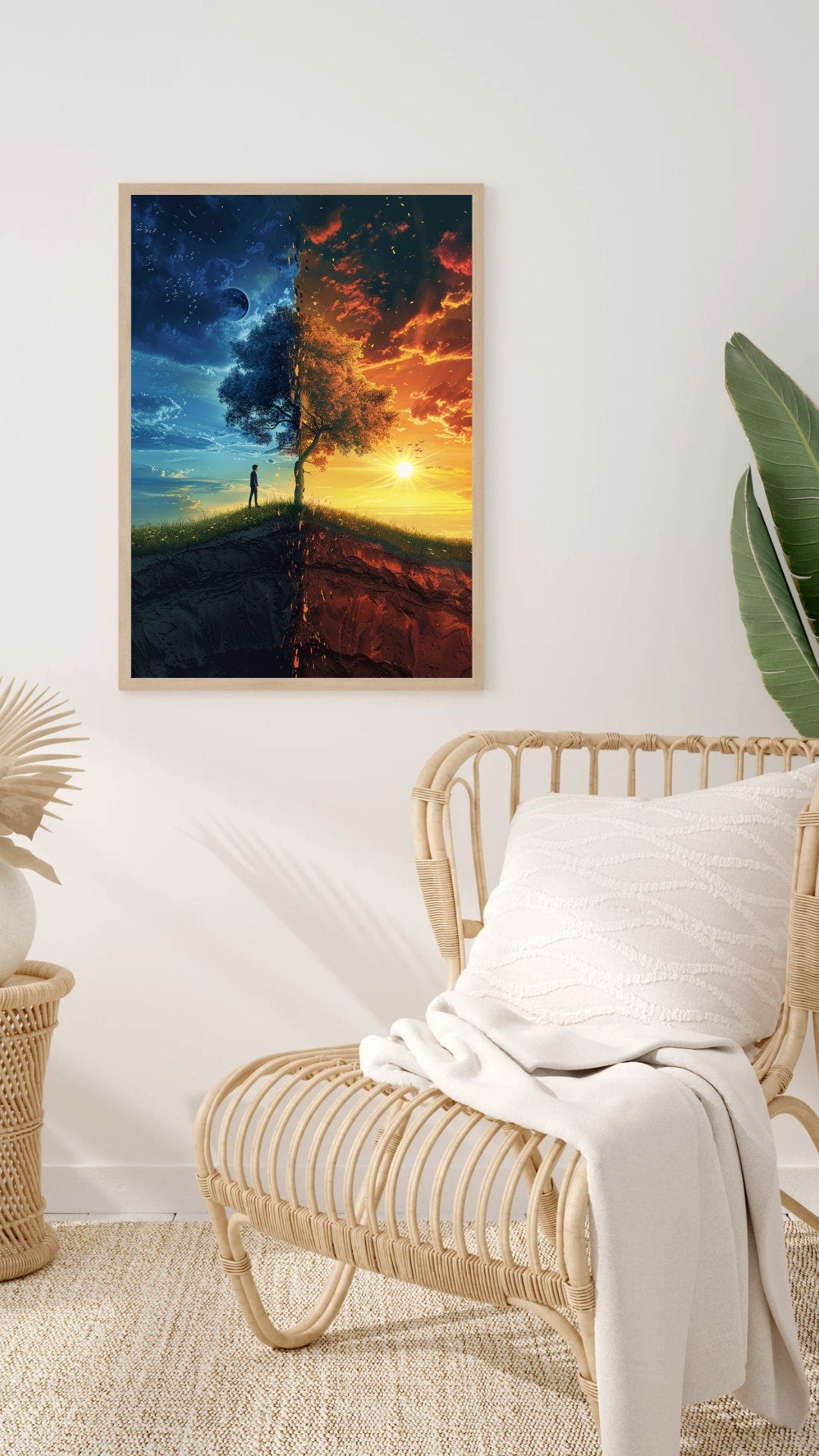 Twilight Passage: Dual-Time Landscape Art Print