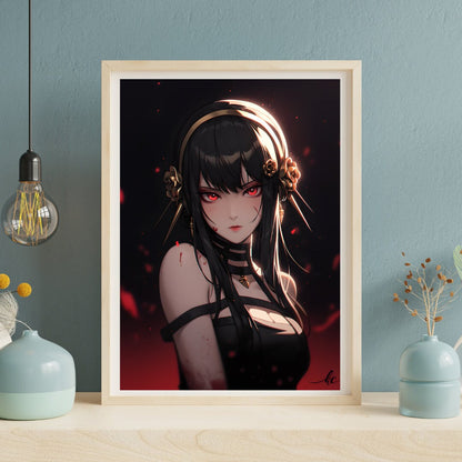 Assassin's Blush, Art Print, Anime Poster, Waifu, Anime Print