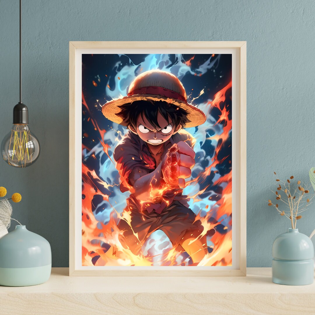 Blazing Fury: Pirate Warrior's Punch Art Print