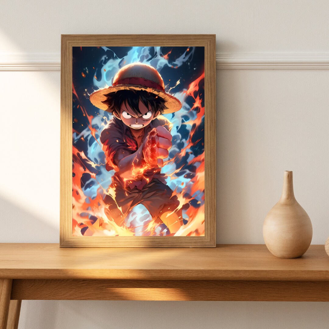 Blazing Fury: Pirate Warrior's Punch Art Print