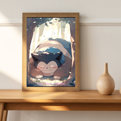 Sleeping Giant of Strength and Tranquility, Art Print, Anime Poster, Waifu, Anime Print