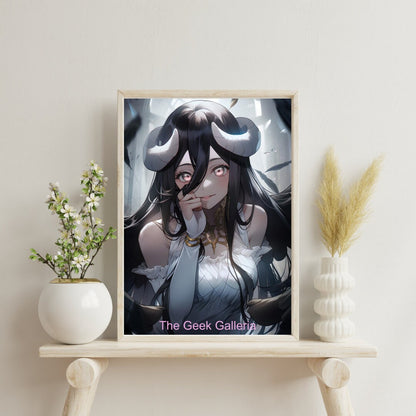 Horned Goddess, 11x17 Inches, Art Print, Anime Poster, Waifu