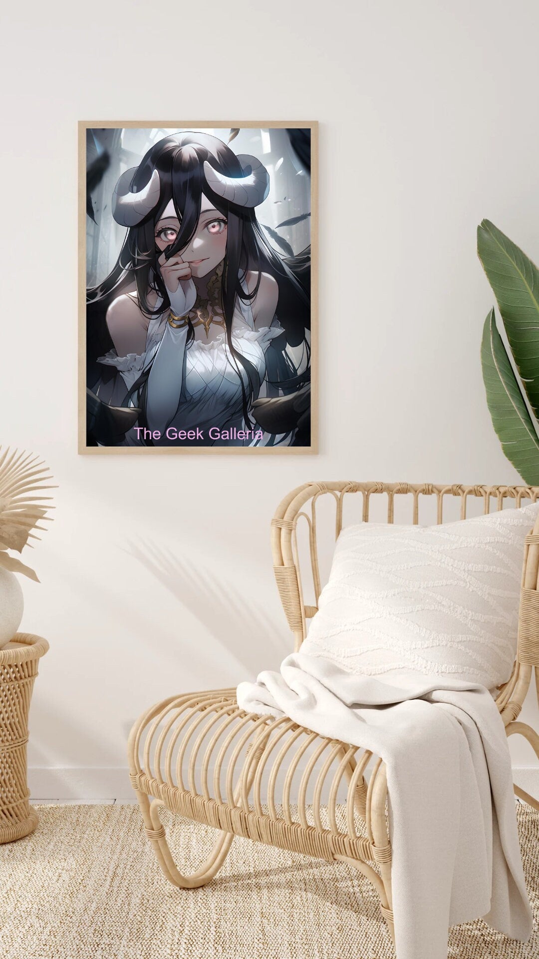 Horned Goddess, 11x17 Inches, Art Print, Anime Poster, Waifu