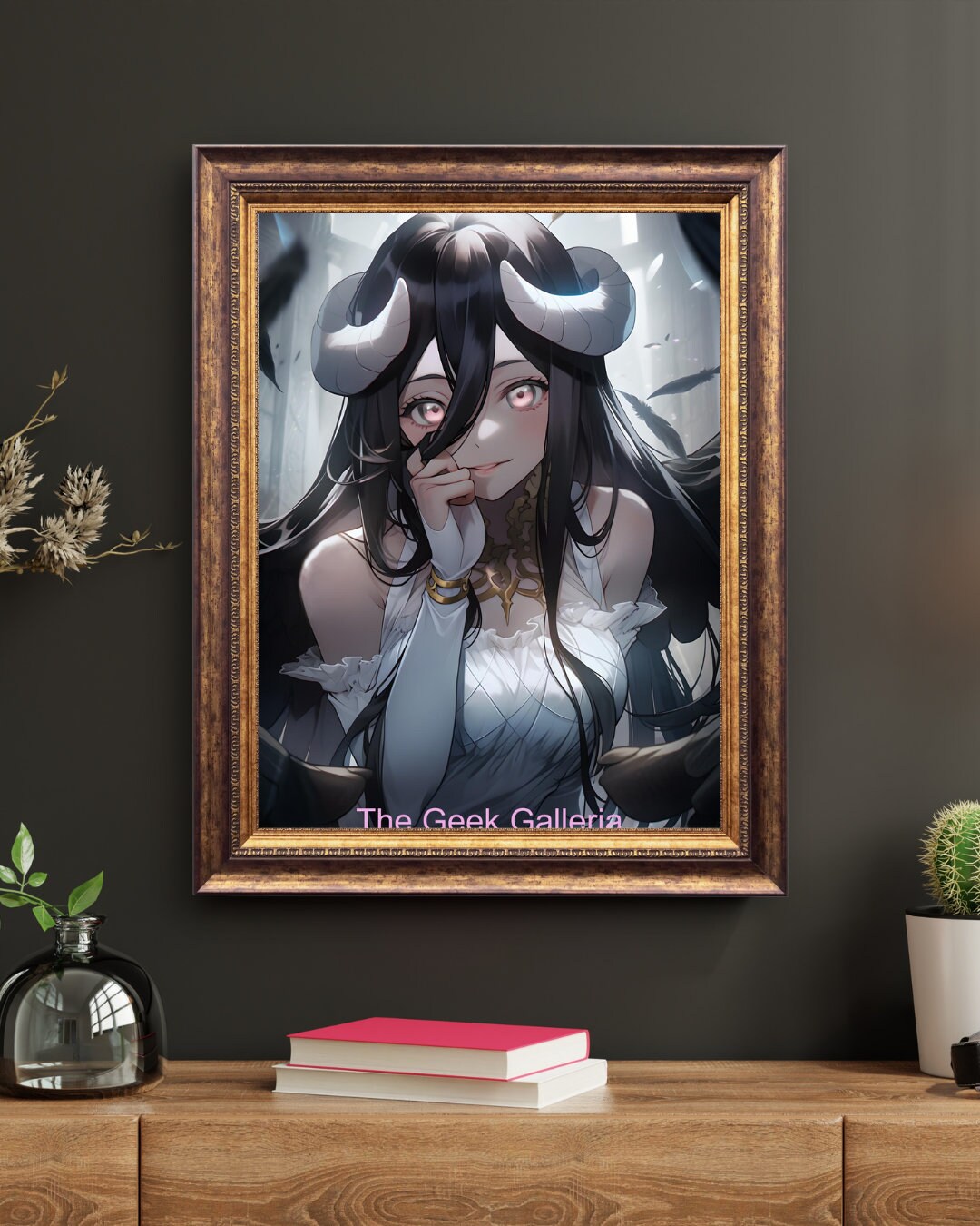 Horned Goddess, 11x17 Inches, Art Print, Anime Poster, Waifu