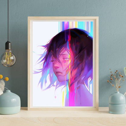 Spectrum of Tears: Abstract Emotion Art Print - Wall Decor