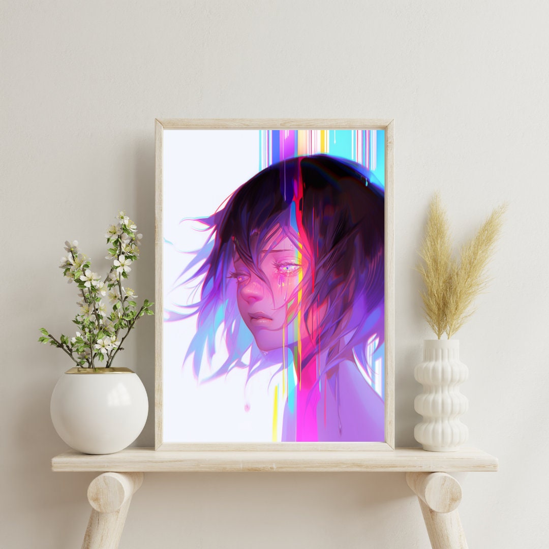 Spectrum of Tears: Abstract Emotion Art Print - Wall Decor