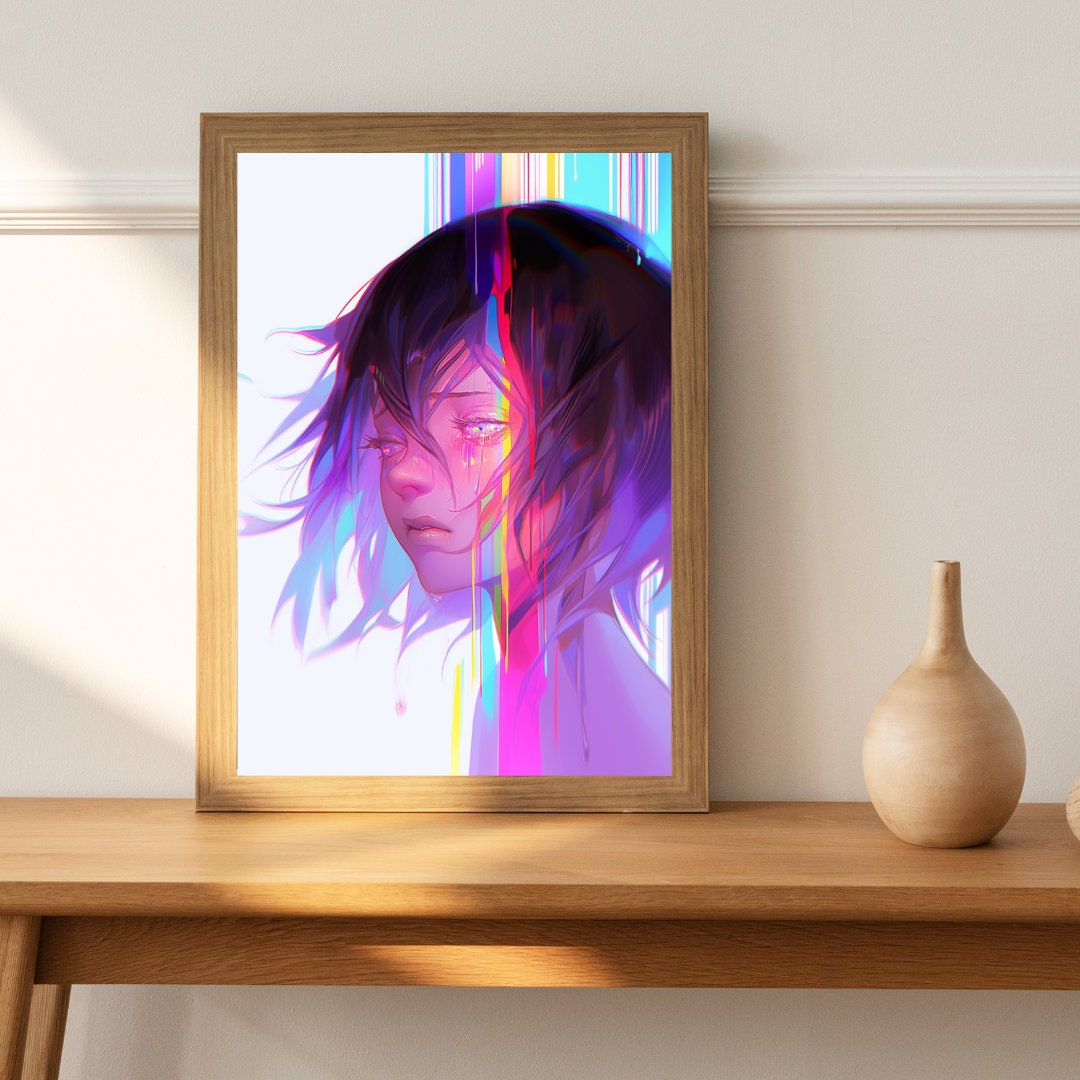 Spectrum of Tears: Abstract Emotion Art Print - Wall Decor