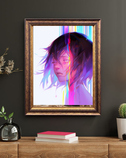 Spectrum of Tears: Abstract Emotion Art Print - Wall Decor