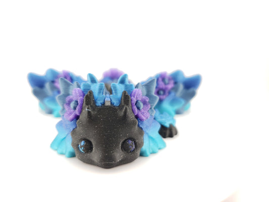 Articulated Cute Flexi Kosha Dragon - 3D Printed Fidget Fantasy - Authorized Seller - Articulated Desk Buddy - Decor Animal Flower Floral
