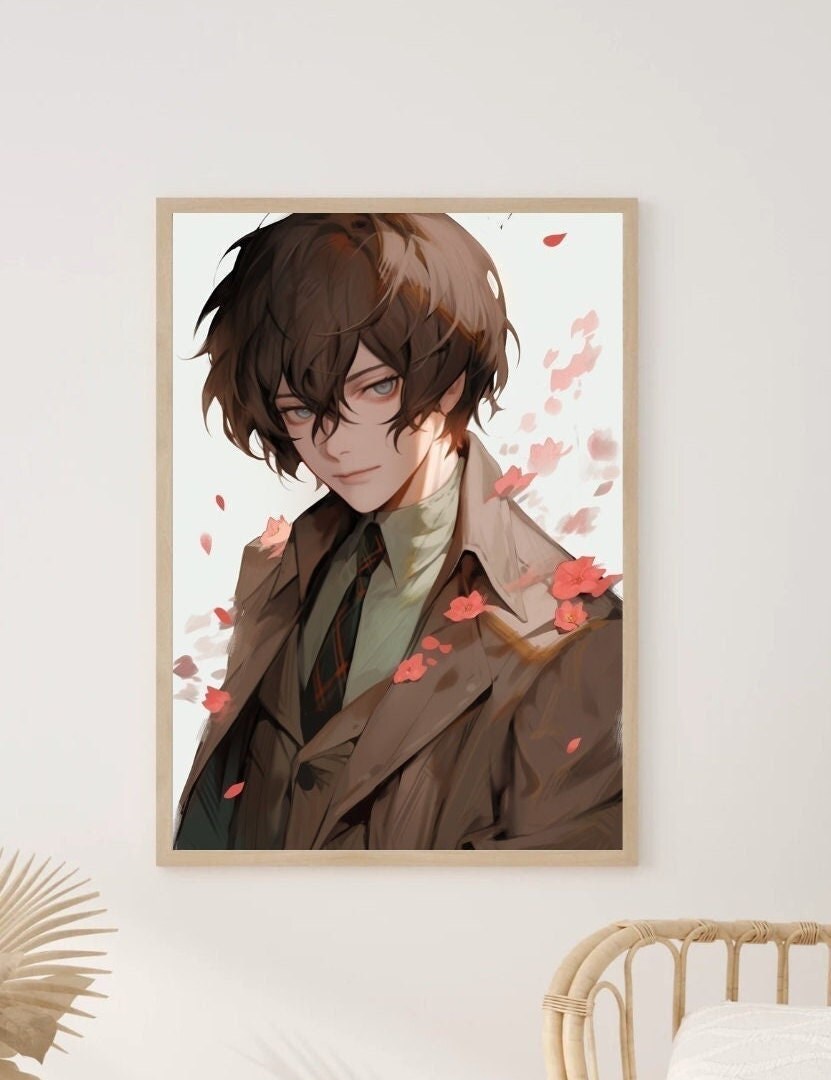 Whispers of the Wandering Poet: A Tribute to Modernist Sensibilities, Art Print, Anime Poster, Husbando Wall Decor