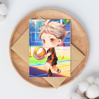 Set to Score: Chibi Volleyball Player Art Print