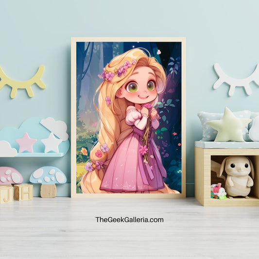 Tower Escape: Chibi Princess Art Print - Frame Not Included