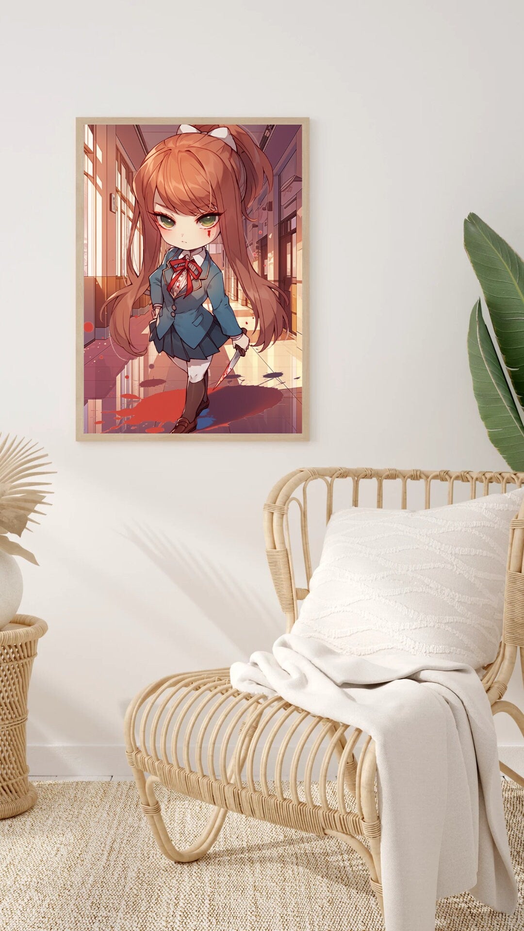 Corridor of Secrets: Chibi Club Leader's Dark Twist Art Print