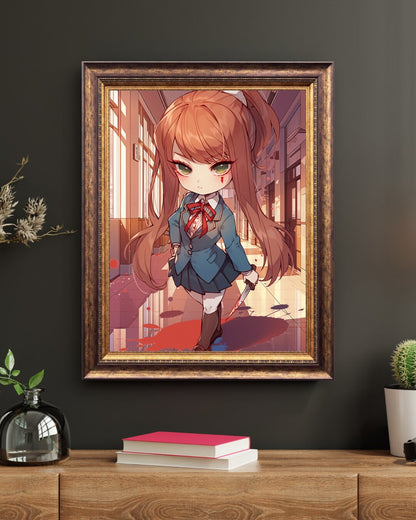 Corridor of Secrets: Chibi Club Leader's Dark Twist Art Print