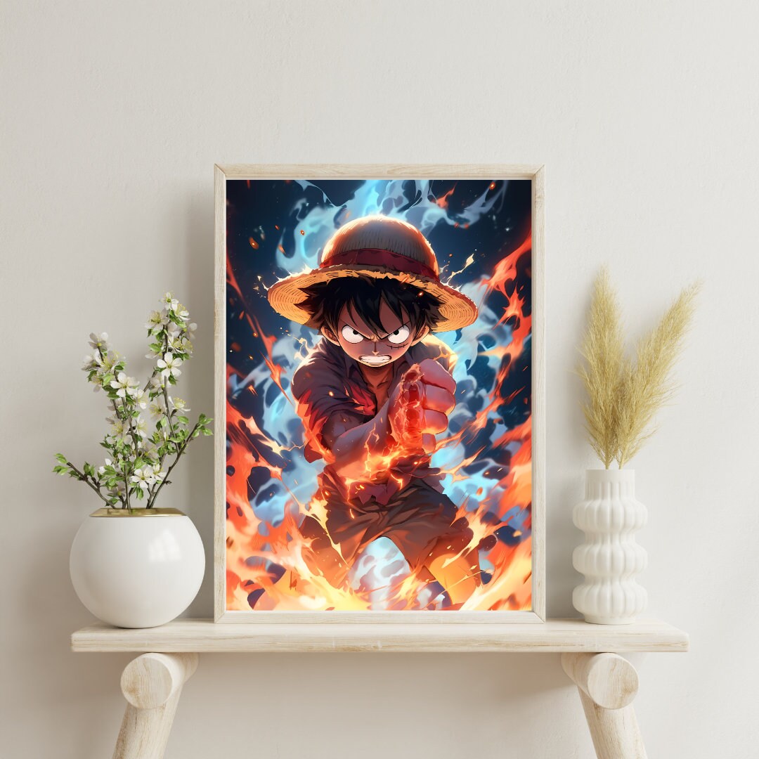 Blazing Fury: Pirate Warrior's Punch Art Print