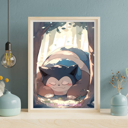 Sleeping Giant of Strength and Tranquility, Art Print, Anime Poster, Waifu, Anime Print