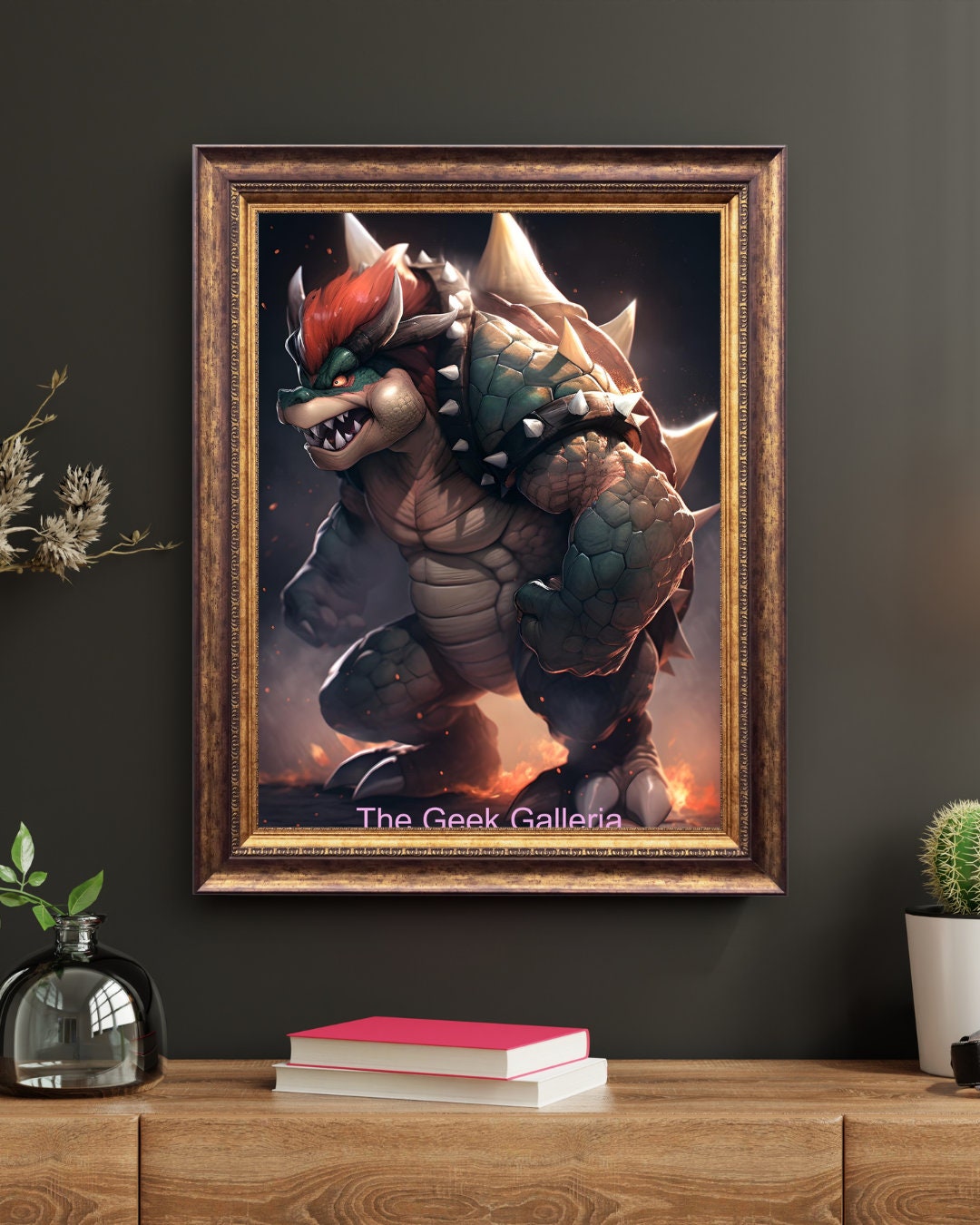 King of the Turtles Fire-Breathing Tyrant Art Print Wall Decor Poster