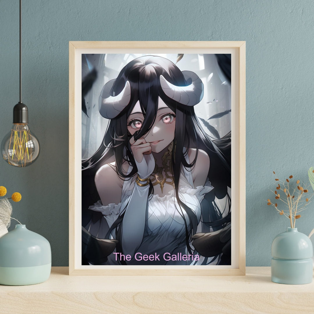 Horned Goddess, 11x17 Inches, Art Print, Anime Poster, Waifu