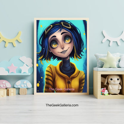 Curious Explorer in a Magical Parallel World, 11x17 Inches, Art Print, Anime Poster, Waifu