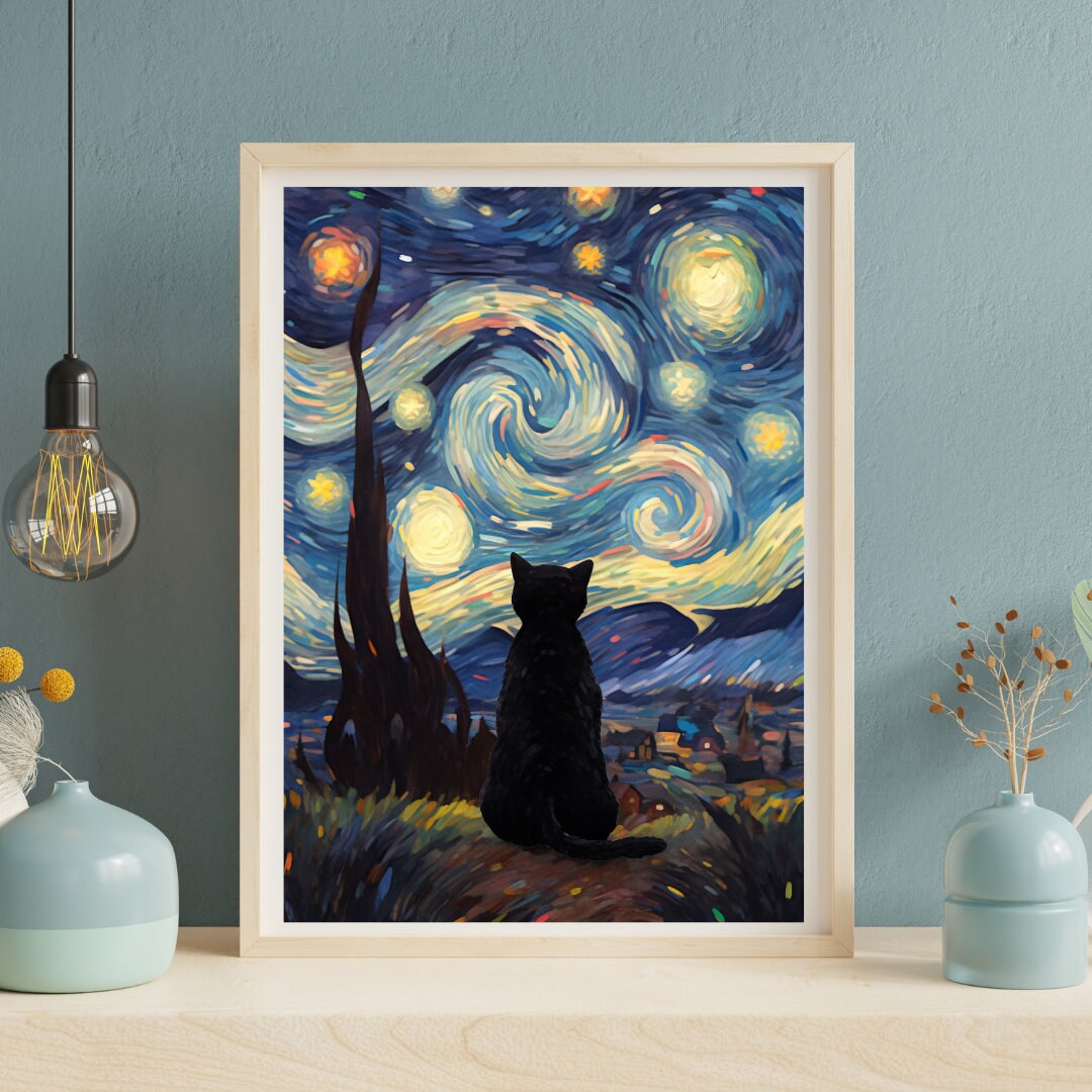 Cat Wishes - Art Print, Cat Lover Gift